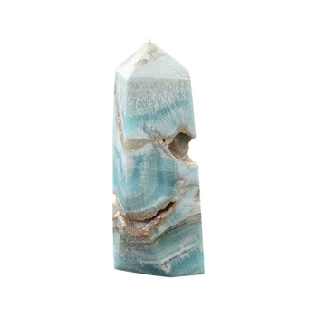 2X Natural Hemimorphite Point Мини-кристаллическая палочка Карибский кальцит Тетраэдрическая колонна Энергетическое украшение 30-50 г