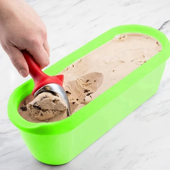 2X Контейнеры для мороженого для многоразового хранения в морозильной камере (зеленый) 3