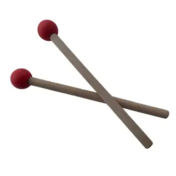2x Перкуссионные ксилофонные колокольчики с деревянной ручкой Стальной барабан Молоток для практикующих Гонг Колокольчики из деревянных блоков 1