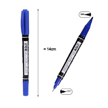 3 маркер выбора цвета Двойной наконечник 0,5 / 1 мм Быстросохнущие перманентные маркеры для писем Fineliner 5