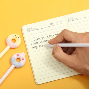 36 шт. Корейский мультфильм милый домашний животный силиконовая ручка-роллер симпатичная куриный пончик быстросохнущая ручка
