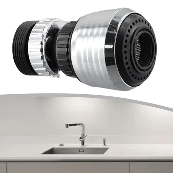 360 Поворотный кран Кран Душевая лейка Смеситель Фильтр Аксессуар Универсальный кран Кран Форсунка Поток воды для кухни Ванная комната 0