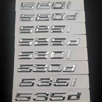 3D ABS Автомобильный багажник Значок для BMW 520i 525i 530i 535i 520d 525d 530d Xdrive E60 E39 E34 F10 Логотип Эмблема Буквы Наклейка Аксессуары