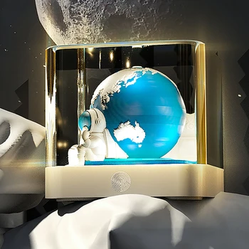 3D бумажные скульптурные украшения Земля 2024 год Дракона Настольный календарь со светодиодными ночными огнями Креативные памятные подарки