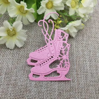 3D милая обувь skatin фон рамы Трафареты для резки металла Трафареты для DIY Скрапбукинг Декоративное тиснение Шаблон ручной работы 1