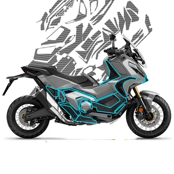 3D Углеродное волокно Боковые наклейки Бак Накладка Газойль Наклейка Мотоциклы Аксессуары для украшения для HONDA XADV 750 XADV750 2021 0