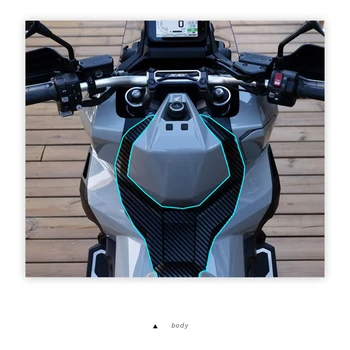 3D Углеродное волокно Боковые наклейки Бак Накладка Газойль Наклейка Мотоциклы Аксессуары для украшения для HONDA XADV 750 XADV750 2021 3
