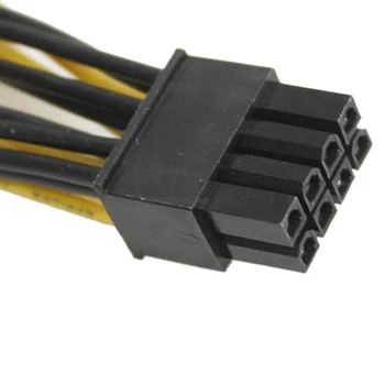 3X 18AWG 8-контактный на двойной 8-контактный (6 + 2) кабель питания графического процессора кабель питания для Tesla K80 M40 M60 P40 P100, 20 см 1