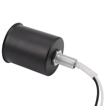 3X E27 Керамическое винтовое основание Круглая светодиодная лампочка Патрон для лампы Адаптер для патрона Металлический держатель лампы с проводом Черный 5