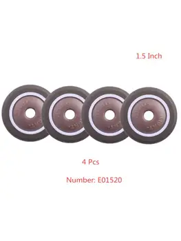  (4 упаковки) Ролики Spot 1,5 дюйма TPE Одинарное колесо диаметром 38x17 Мягкая резина с подшипником Mute Бытовая часть ролика