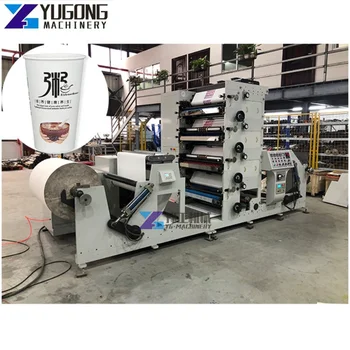 4 Цветная рулонная флексографская печатная машина Полностью автоматическая машина для флексографской печати этикеток для продажи 0