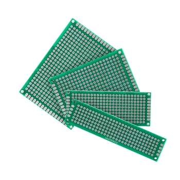 4 шт./лот Комплект печатных плат 5x7 4x6 3x7 2x8 см Зеленые двусторонние печатные платы Электронный комплект «сделай сам» используется для создания электронных схем