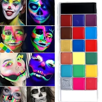 42 Color Body Paint Kit Хэллоуин Футбол Дети Лицо Глаз Макияж Кисть Набор Оптовая Краска Для Лица Акриловая Краска Для Тела