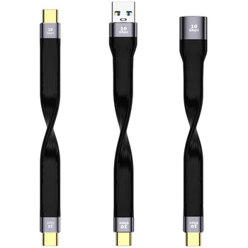 4K USB-C 3.1 Gen 2 Кабель 10G Emark Chip Короткий Type C USB-C на USB-C кабель для синхронизации видео с зарядным устройством PD 40 Вт 4K видео для macbook pro Air