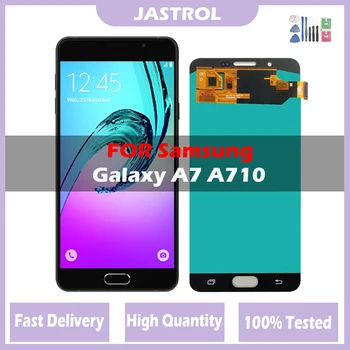 5.5'' ЖК-дисплей для SAMSUNG Galaxy A7 2016 ЖК-дисплей A7100 A710F A710 ЖК-дисплей с сенсорным экраном Замена дигитайзера