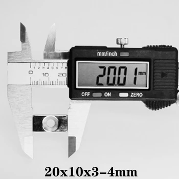 5 шт. 20x10x3-4 Мощный блок Магнитное отверстие с потайной головкой 4 мм Постоянный магнит 20x10x3-4 мм Неодимовые магниты 20 * 10 * 3-4 мм 1