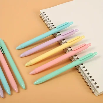 5 шт. Morandi Color Press Gel Pen, Macaron Student Press Pen, Office Stationery Signature Pen 0,5 мм черный