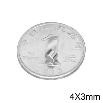 50 / 100 / 200 / 500 / 1000 шт. 4x3 маленькие круглые мощные магниты 4 мм x 3 мм диск неодимовый магнит 4x3 мм постоянный сильный магнит NdFeB 4 * 3 3