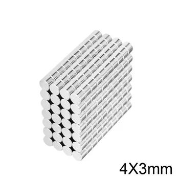 50 / 100 / 200 / 500 / 1000 шт. 4x3 маленькие круглые мощные магниты 4 мм x 3 мм диск неодимовый магнит 4x3 мм постоянный сильный магнит NdFeB 4 * 3 4