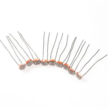 50 шт./комплект Набор фоторезисторов Электронный компонент Светозависимые резисторы LDR GL5506 GL5516 GL5528 GL5537 GL5539 2