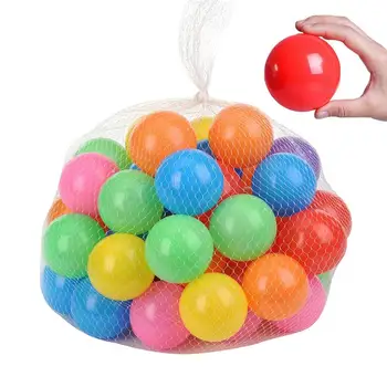 50 шт. Мячи для детского бассейна PE Ball Pit Balls Красочные игрушечные детские многоразовые толстые океанские мячи с сумкой для хранения детской игровой палатки