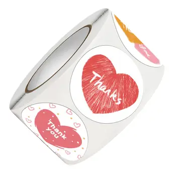 500 штук бумажные наклейки на этикетки день рождения рождественские любовные наклейки наклейки в виде сердца рулон для пар упаковка стена подарочная коробка свадьба