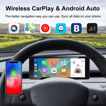 6,9-дюймовый автомобильный ЖК-дисплей приборной панели Новый экран HUD Приборная панель Приборный дисплей для Tesla Model 3 2017 +, Model Y 2019 + ,AMD / Intel