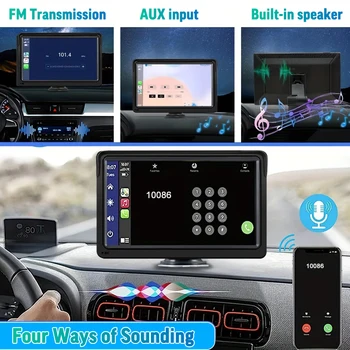 7'' Автомагнитола Мультимедийный плеер Сенсорный экран Мультимедиа FM Aux Вход Bluetooth USB Mirror Link Универсальная автомобильная интеллектуальная система 2