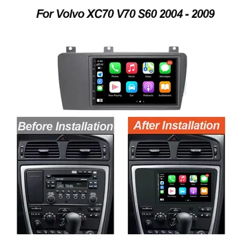7 дюймов для Volvo XC70 V70 S60 2005 - 2009 Android Автоматическая навигация GPS DSP Carplay WIFI Android 13 Разрешение Bluetooth Система 5