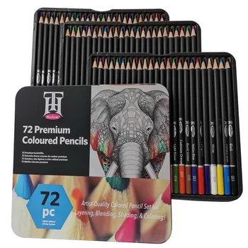 72 Набор карандашей для раскрасок Профессиональные карандаши масляного цвета Серия Premium Artist Soft для рисования эскизов