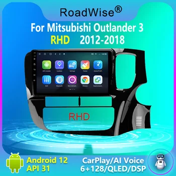 8+256 Android 12 Автомагнитола Carplay Multimedia для Mitsubishi Outlander 3 III RHD GF0W GG0W 2012 - 2018 4G Wifi GPS DVD Авторадио