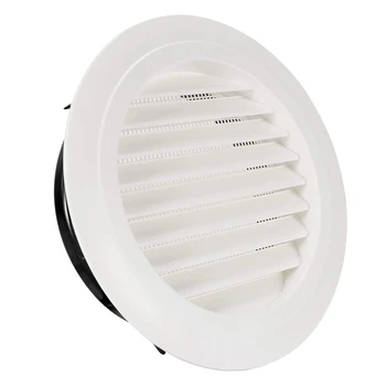 8 дюймов круглый вентиляционный клапан ABS жалюзи решетка крышка белый софит вентиляционный клапан со встроенной сеткой от мух для ванной комнаты офисная кухонная вентиляция