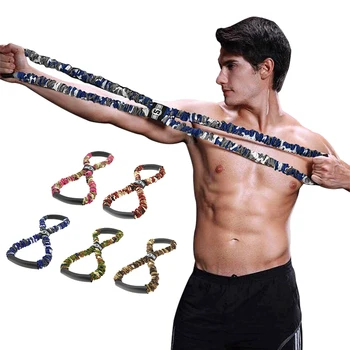 8 Форма латексного эспандера для домашнего фитнеса Резиновая веревка Тренировка Силовые тренировки Тренажерный зал Упражнение Тренер по бодибилдингу