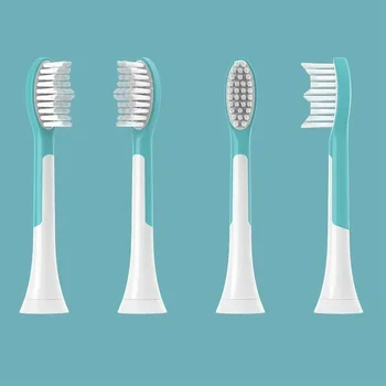 8 шт. Замена для насадок для зубных щеток Philips Kid HX6 Sonicare Электрические зубные насадки DuPont Мягкие чистящие насадки Smart Clean Подходящая головка