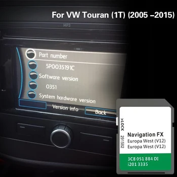 8GB FX V12 West Для VW Touran (1T) (2005 -2015) Обложка Германия Нидерланды Швеция Карта Ватикана GPS SD карта