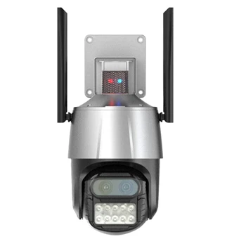 8MP 4K Dual Lens Wifi Камера 8X Zoom Безопасность IP-камера Автоматическое отслеживание Аудио Видео Камера наблюдения