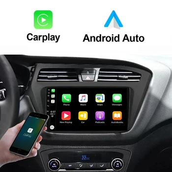 9 дюймов Carplay Android Автомагнитола для HYUNDAI I20 LHD / RHD 2015-2018 Совместим с европейской моделью с сенсорным экраном 4G Wifi GPS Дисплей 3