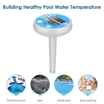 ABS Цифровой термометр Плавающий тестер температуры воды на солнечных батареях Водонепроницаемый ЖК-дисплей Плавучий термометр для бассейна Плавательный