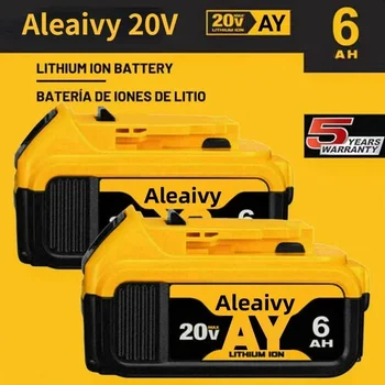 Aleaivy Новый для DeWalt 18V 20 Volt Max 3,0 / 8,0 Ач Литиевая батарея DCB206 DCB205 DCB200 DCB203 Сменный аккумулятор электроинструмента