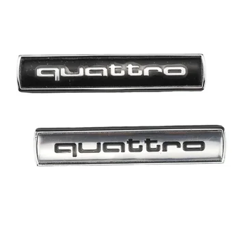 Alloy Авто Задняя Сторона Значок Наклейка Авто Багажник Наклейка Для Audi Quattro A5 B7 A6 TT 80 R8 A8 A7 A3 A4 B8 Q5 Q3 S3 A1 Q2 Аксессуары 1