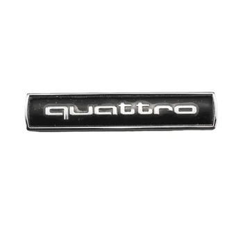 Alloy Авто Задняя Сторона Значок Наклейка Авто Багажник Наклейка Для Audi Quattro A5 B7 A6 TT 80 R8 A8 A7 A3 A4 B8 Q5 Q3 S3 A1 Q2 Аксессуары 3