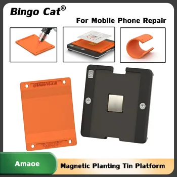 Amaoe Универсальная магнитная посадочная жестяная платформа Pad Мобильный телефон CPU NAND Power IC Chip BGA ReballТеплоизоляция Силиконовый коврик