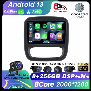 Android 13 Для Renault Trafic 3 2014-2021 Opel Vivaro B 2014-2018 2 Din 4G Авторадио GPS Навигация Carplay Мультимедийный плеер BT