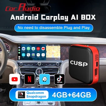 Android CarPlay Ai Box Newset 64G Qualcomm 8 Core Wireless Carplay Mini Smart Box с выходом HDMI Универсальный зеркальный разъем 0