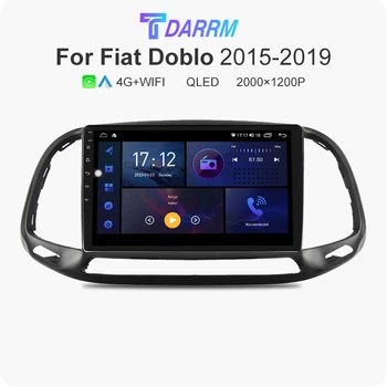 Android Авто Авто Радио для Fiat Doblo 2015 2016 2017 2018 2019 Мультимедиа Авторадио 2K AI Voice Беспроводной видеоплеер CarPlay