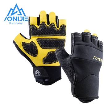AONIJIE M54 Летние легкие спортивные перчатки с половиной пальца Захватывающие дышащие для бега Фитнес Велоспорт Тренажерный зал Тяжелая атлетика