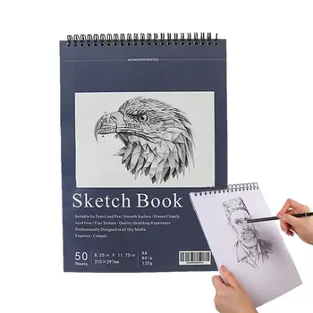 Art Sketchbook Spiral Bound Sketch Pad Book Профессиональная утолщенная многофункциональная живопись Sketching Pad Принадлежности для