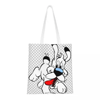 Asterix And Obelix Продукты Сумка для покупок Холщ Шоппер Сумки через плечо Портативная сумка Dogmatix Obelix Dog