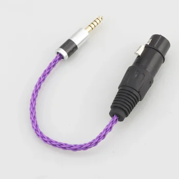 Audiocrast HIFI Carbon Fiber 4,4 мм Сбалансированный штекер-4-контактный XLR Симметричный женский аудиоадаптер Кабель 4,4 мм - XLR Соединительный кабель 5