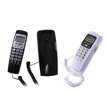 B666 Мини-проводной телефон с регулируемыми мелодиями звонка и повторным набором номера на ЖК-дисплее для пожилых людей и детей